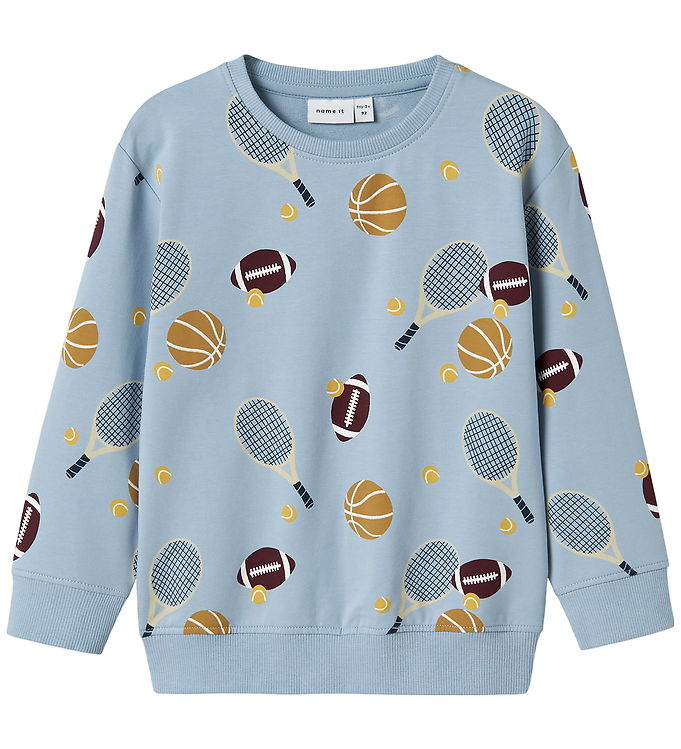 Name It Sweatshirt - NmmKeaton - Dusty Blue m. Print