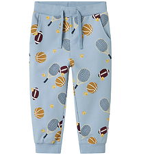 Name it Sweatpants - NmmKeaton - Dusty Blue m. Print Name it Sweatpants - NmmKeaton - Dusty Blue m. Print