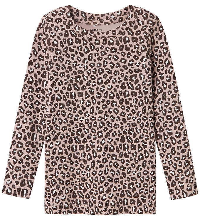 Name It Bluse Burnished Lilac Med Leopardprint - Str. 2y 92cm