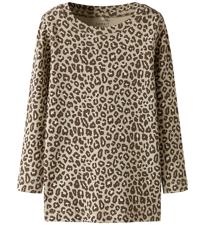 Name It Bluse Peyote Med Leopardprint - Str. 3y 98cm