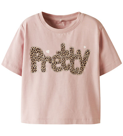 Name It T-Shirt - NmfLeoanja - Gepolijst Lilac m. Print
