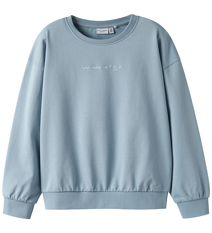Name It Sweatshirt - NkfVanita - Dusty Blue/Make Me