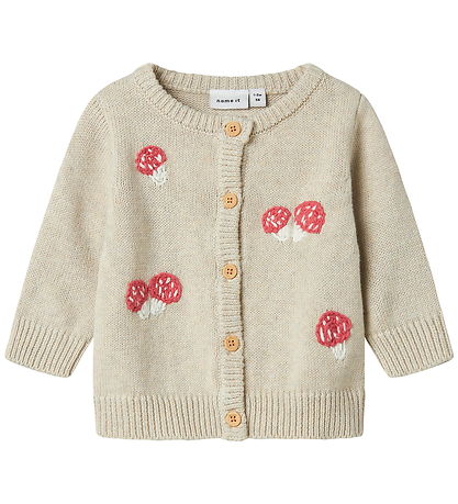 Name It Cardigan - Strik - NbfLinie - Peyote Melange m. Print