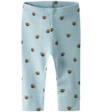 Name It Leggings - NbmLialo - Dusty Blue w. Print Name It Leggings - NbmLialo - Dusty Blue w. Print