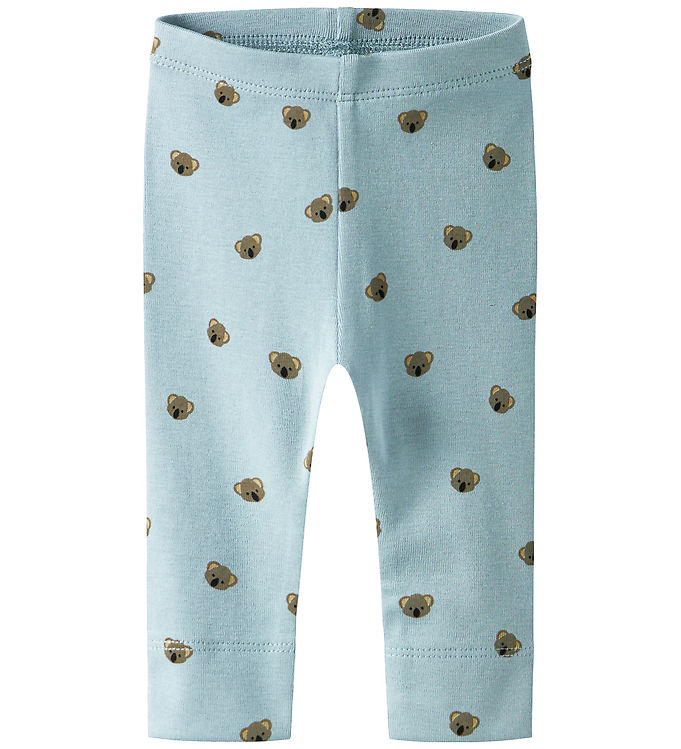 Name it Leggings - NbmLialo - Dusty Blue m. Print