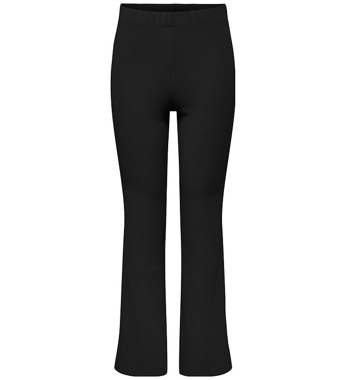 KIDS ONLY KOGFEVER flared pants i sort til piger