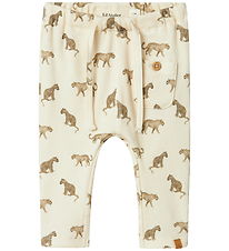 Lil Atelier Bukser - Rib - NbmLavo - Loose - Turtledove m. Print Lil Atelier Bukser - Rib - NbmLavo - Loose - Turtledove m. Print