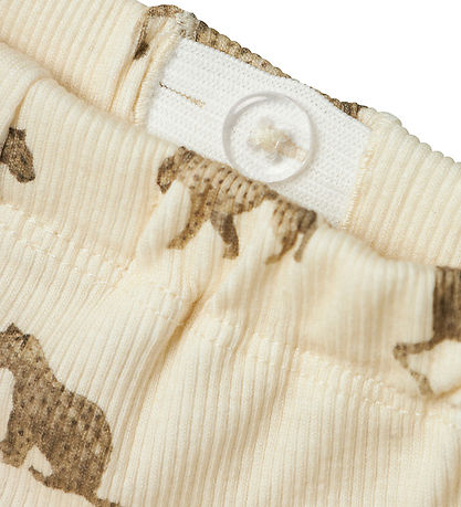 Lil' Atelier Trousers - Rib - NbmLavo - Loose - Turtledove w. Pr