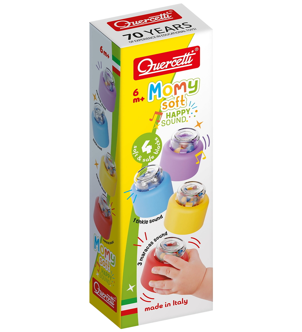 Quercetti Bauklötze m. Ton - 4 st. - Mama Soft - 04144 - Quercetti - One Size - Klötze