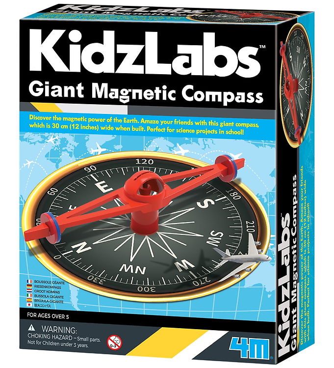 4M Sæt - Kidz Labs - 30 cm - Kompas
