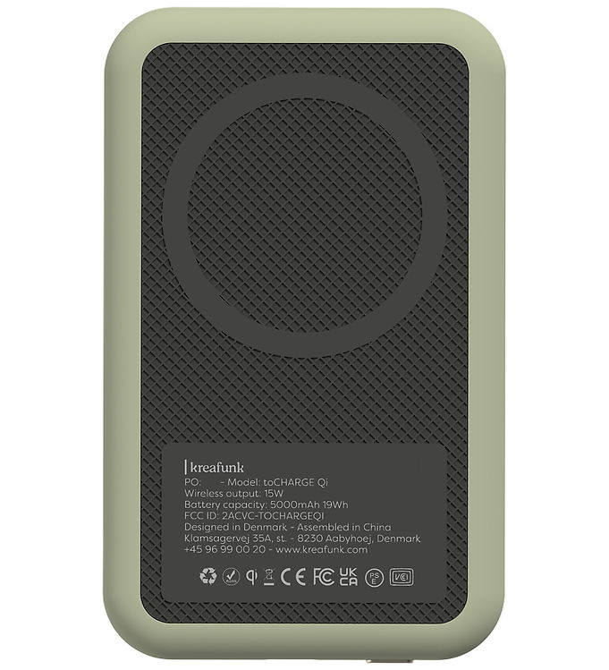 Kreafunk Powerbank - toCHARGE Qi - Dusty Olive - 5.000mAh