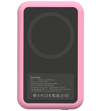 Kreafunk Powerbank - toCHARGE Qi - Fresh Pink - 5.000mAh