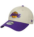 New Era Kasket - 9Forty - Los Angeles Lakers - Lysebeige/Lilla New Era Kasket - 9Forty - Los Angeles Lakers - Lysebeige/Lilla