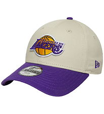 New Era Kasket - 9Forty - Los Angeles Lakers - Lysebeige/Lilla New Era Kasket - 9Forty - Los Angeles Lakers - Lysebeige/Lilla