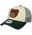 New Era Kasket - Trucker - Bear - Lysebeige/Grøn New Era Kasket - Trucker - Bear - Lysebeige/Grøn