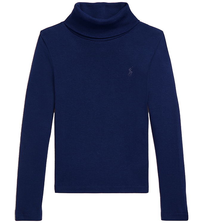 Polo Ralph Lauren Bluse m. Rullekrave - Newport Navy