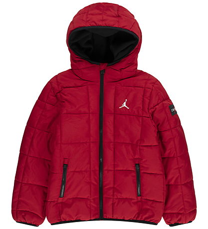 Jordan Fóðraður jakki - Essential Puffer - Rauður í ræktinni