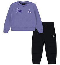 Jordan Sweatsæt - Sort/Lilla Jordan Sweatsæt - Sort/Lilla