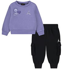 Jordan Sweatsæt - Sort/Lilla Jordan Sweatsæt - Sort/Lilla