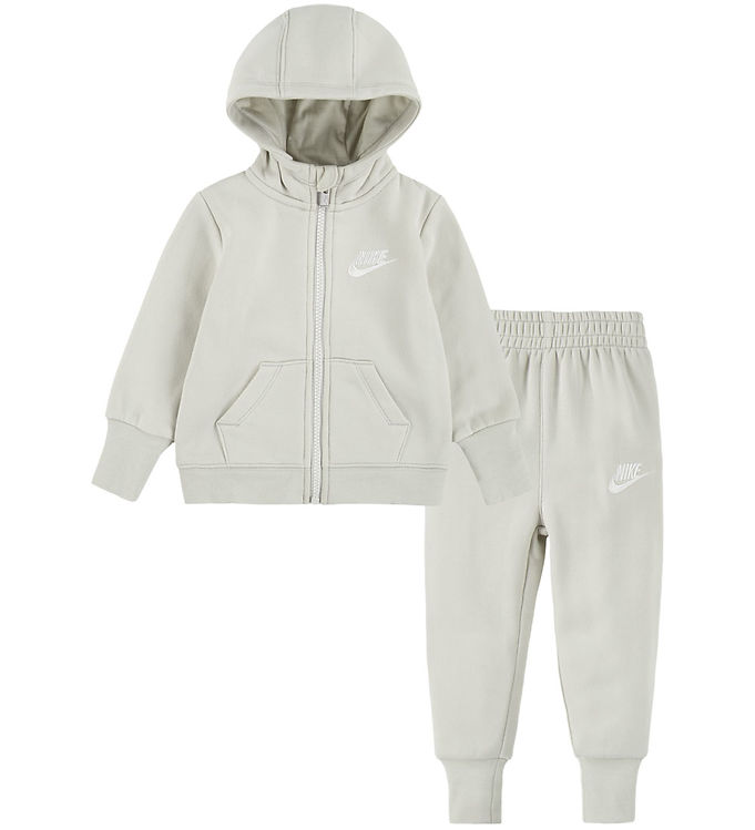 Nike Sweatsæt - Cardigan/Sweatpants - Light Bone