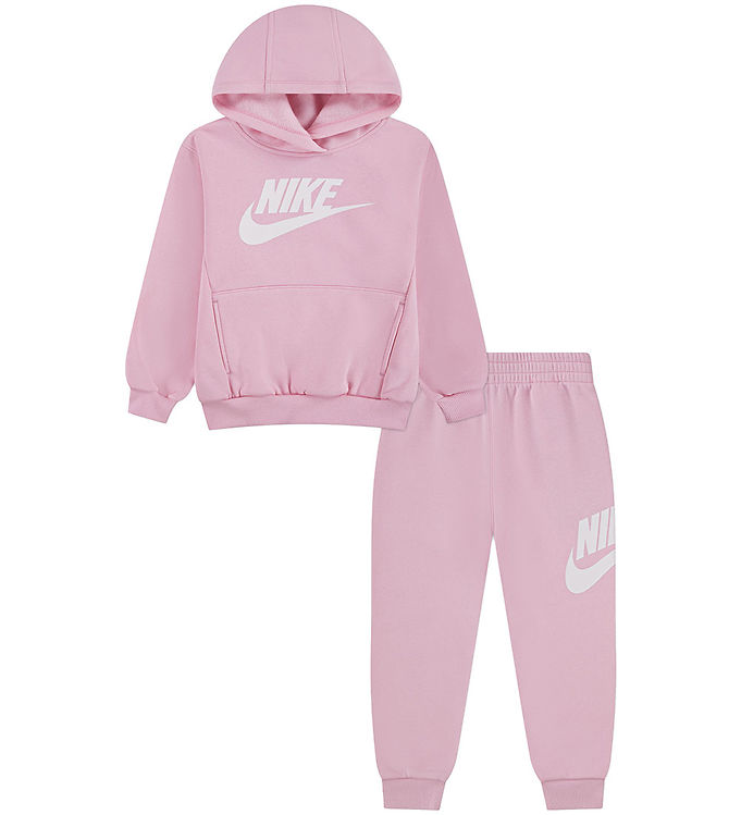 Nike Sweatssæt - Hættetrøje/Sweatpants - Mineral Soft Pink
