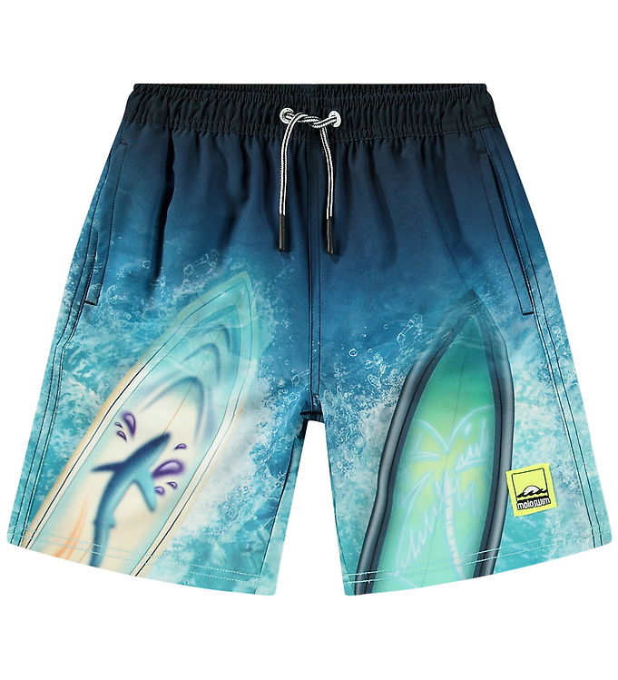 Molo Badeshorts - UV50+ - Nilson - Surf Art Blue Chill
