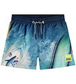 Molo Badeshorts - UV50+ - Niko - Surf Art Blue Chill Molo Badeshorts - UV50+ - Niko - Surf Art Blue Chill