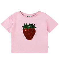 Molo T-shirt - Roseanna - Glitter Strawberry Molo T-shirt - Roseanna - Glitter Strawberry