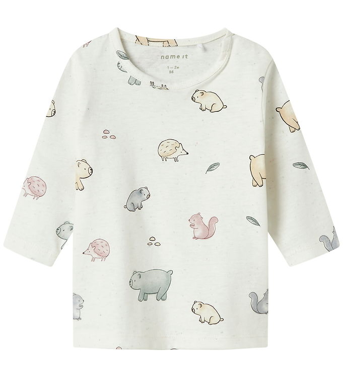 Name It Bluse - NbnLuma - Cloud Dancer m. Print