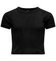 Kids Only T-shirt - KogBina - Rib - Sort Kids Only T-shirt - KogBina - Rib - Sort