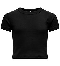 Kids Only T-shirt - KogBina - Rib - Sort Kids Only T-shirt - KogBina - Rib - Sort
