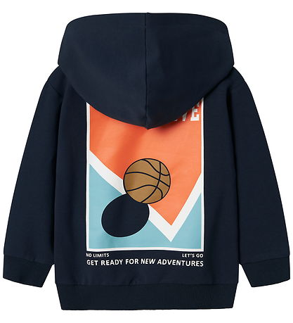 Name It Hættetrøje - NmmKelvin - Navy Blazer m. Print