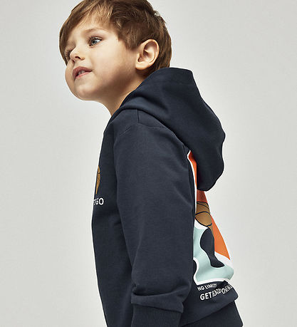 Name It Hættetrøje - NmmKelvin - Navy Blazer m. Print