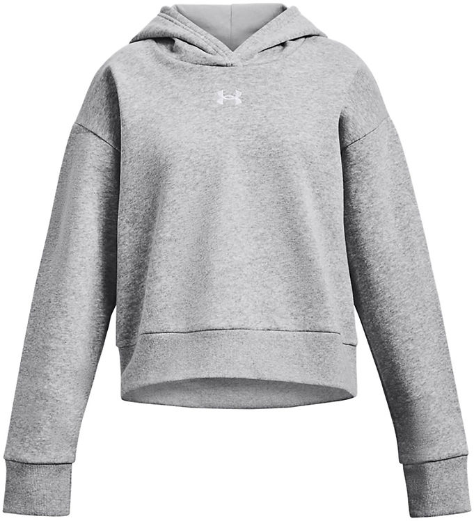 Under Armour Hættetrøje - Cropped - Rival - Pitch Gray