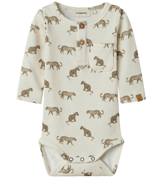 Lil Atelier Body l/æ - Rib - Slim - NbmLavo - Turtledove