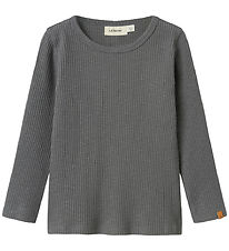 Lil Atelier Bluse - Rib - NmmRajo - Slim - Poppy Seed Lil Atelier Bluse - Rib - NmmRajo - Slim - Poppy Seed