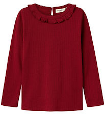 Lil Atelier Bluse - Rib - NmfRachel - Red Dahlia Lil Atelier Bluse - Rib - NmfRachel - Red Dahlia