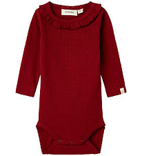 Lil Atelier Body l/æ - Rib - NbfRachel - Red Dahlia Lil Atelier Body l/æ - Rib - NbfRachel - Red Dahlia