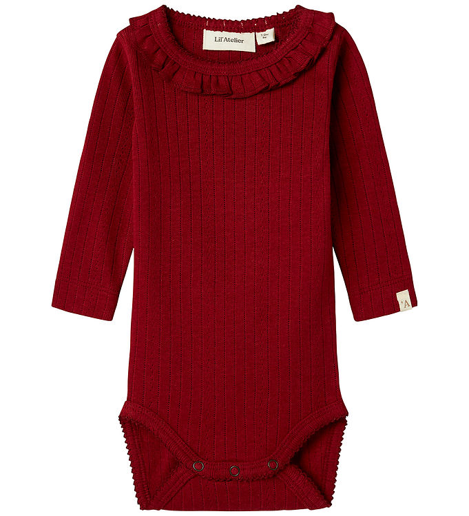 Lil Atelier Body l/æ - Rib - NbfRachel - Red Dahlia