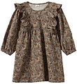 Sofie Schnoor Kjole - LulsSB - Brun m. Blomster Sofie Schnoor Kjole - LulsSB - Brun m. Blomster