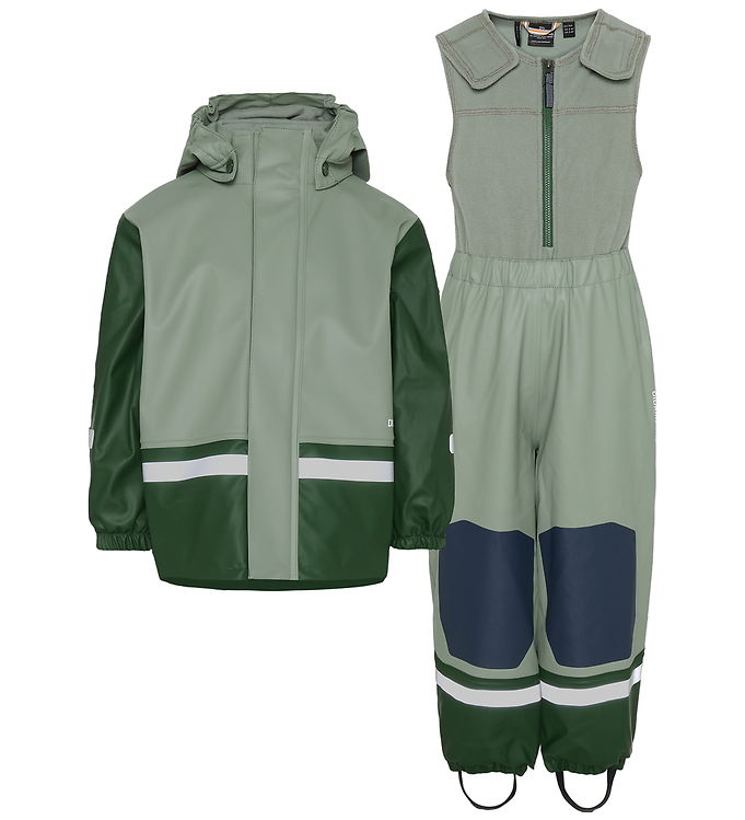 Didriksons Regntøj m. Fleece - PU - Boardman - Light Moss
