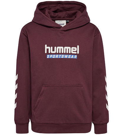 Hummel Hættetrøje  - hmlJr Logo Hoodie - Vineyard Wine