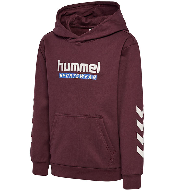 Hummel Hættetrøje - hmlJr Logo Hoodie - Vineyard Wine