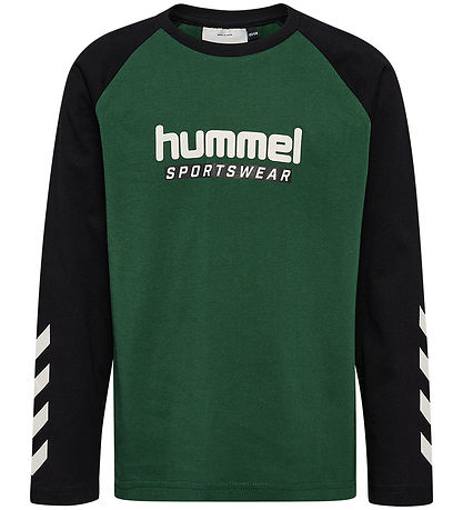 Hummel Bluse - hmlJr Logo - Mørkegrøn