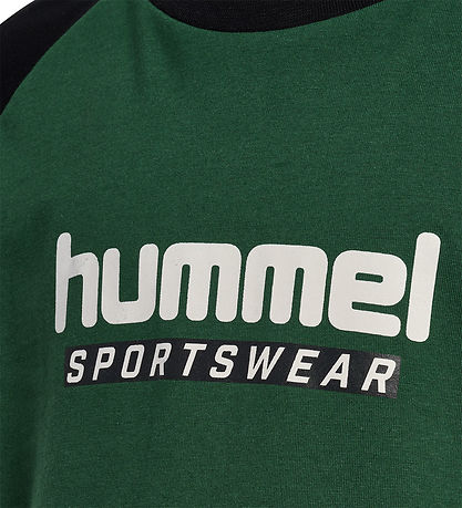 Hummel Bluse - hmlJr Logo - Mørkegrøn