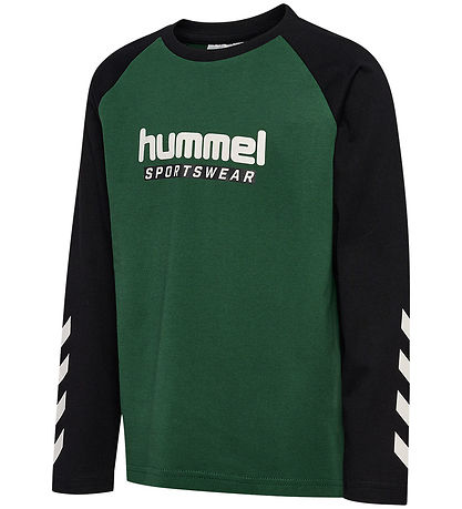 Hummel Bluse - hmlJr Logo - Mørkegrøn