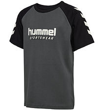 Hummel T-shirt - HmlJr Logo - Ebony Hummel T-shirt - HmlJr Logo - Ebony