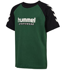 Hummel T-shirt - HmlJr Logo - Dark Green Hummel T-shirt - HmlJr Logo - Dark Green