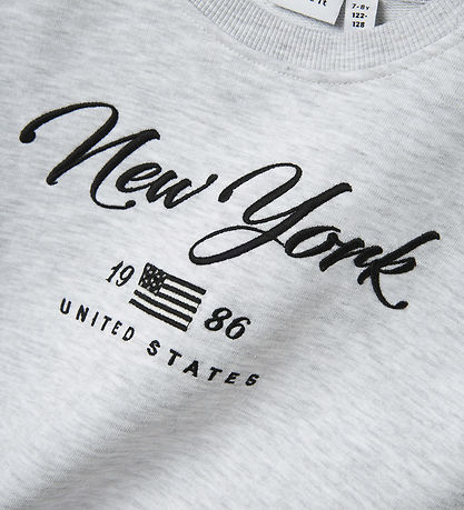 Sweat-shirt Name It - NkmKera - Marron Clair Chiné av. Imprimé