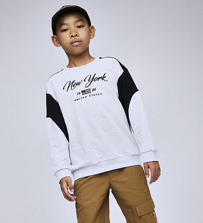 Sweat-shirt Name It - NkmKera - Marron Clair Chiné av. Imprimé